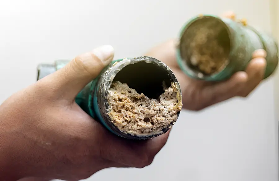 Incrustaciones de cal en tuberías
