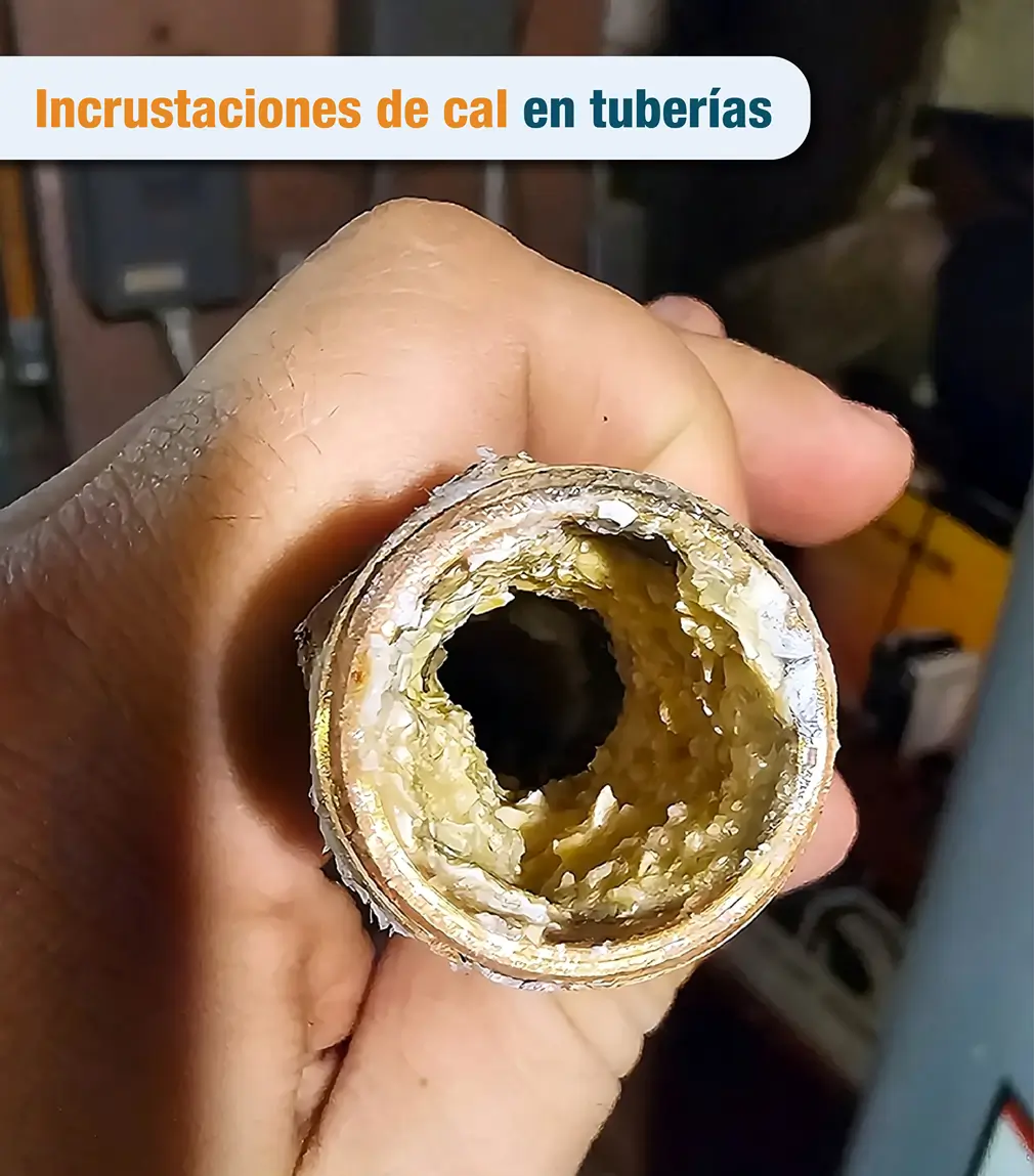 Incrustaciones de cal en tuberías